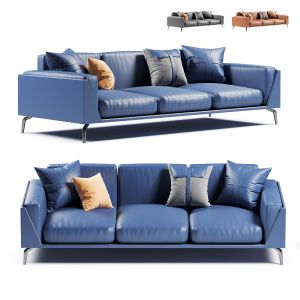 Francesca Neo-modern Genuine Leather Sofa 3 Seater