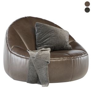 Bean Bag Pumpkin Armchair_ Leather