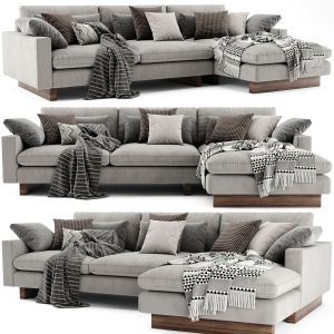 West Elm Harmony Sectional Chaise Sofa