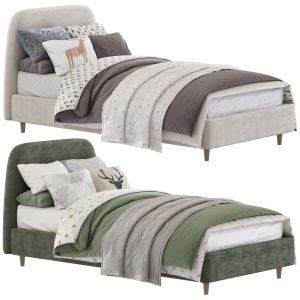 Set 217 Bed Oatmeal Raelynn Upholstered Bed