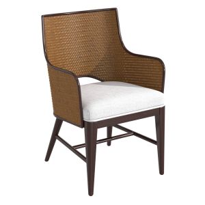 Palecek Avalon Arm Chair  Dark Walnut