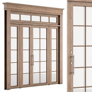 Neo Classic Glass And Wood Door Set 26