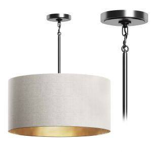 Cicero Round Shade Pendant Wh