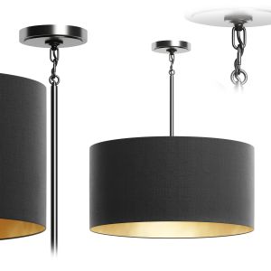 Cicero Round Shade Pendant Bl