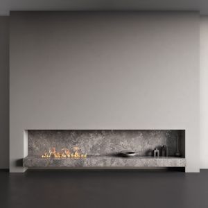 Wall With Fireplace