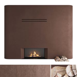 Decorative Wall With Fireplace Set 34