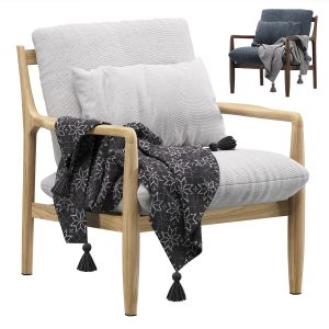 Dilma Linen Rocking Armchair