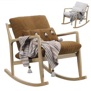 Dilma Linen Rocking Armchair