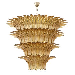 Large Palmette Chandelier Four Tiers Murano