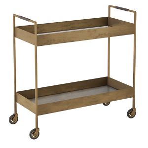 Crate And Barrel Libations Antique Brass Bar Cart