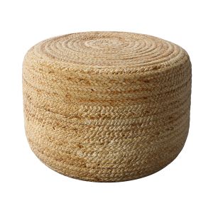 Braided Jute Pouf