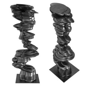 Tony Cragg Abstract Sculpture Black Stone Face