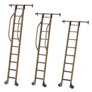 Custom Service Hardware Sliding Library Ladder