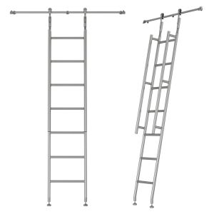 Mwe Sl.6003.kl Telescoping Rolling Ladder