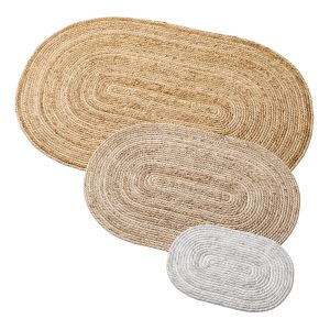 Natural Oval Shape Braided Jute Rug