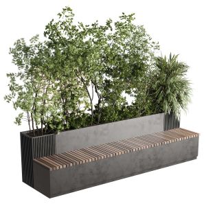 Indoor Plant Set 364 - Office Garden Bench