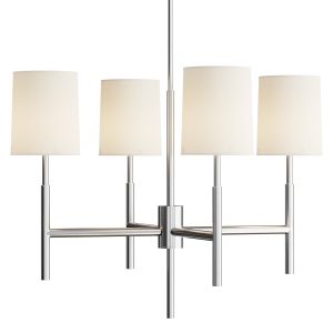 Clarion Small Chandelier With Linen Shades