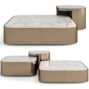 Luxence Luxury Living Parsons Coffee Tables Set