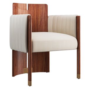 Half Moon Ivory Velvet Dining Chair