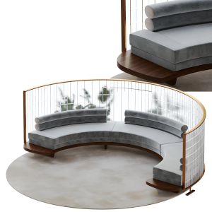 Partition Glass Semicircular Set