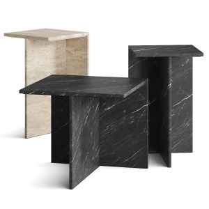 Cb2 Exclusive T Marble Side Tables