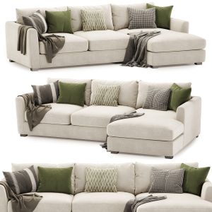 Metz 3 Seater L Shaped Sectional Corner Chaise Sof