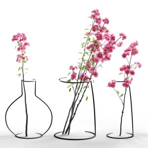 Cherry Blossoms Decor Vase Set 01