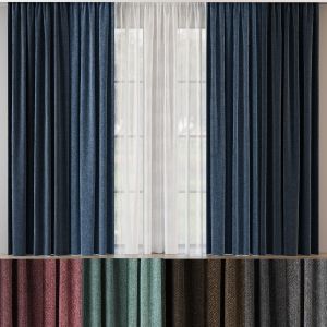 Straight Curtains Set 5 Tones