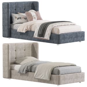 Set 268 Bed with upholstered headboard