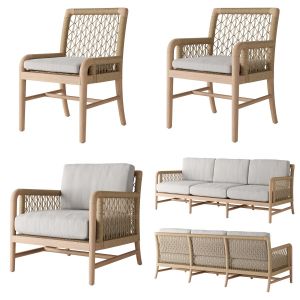 Palecek Montecito outdoor seating 4 in 1 collection