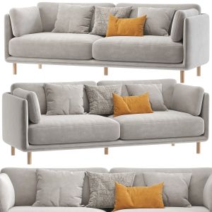 Wells Sofa With Natural Leg Finish