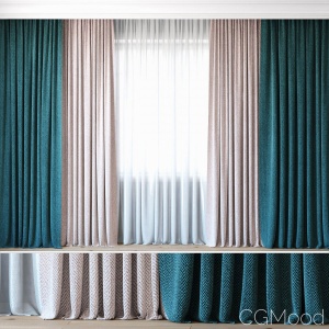 Curtains With Tulle Set 05