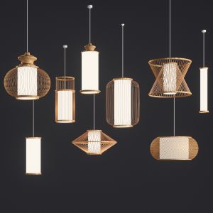 9 Bamboo Rattan Lamp