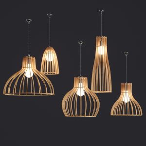 5 lamp rattan