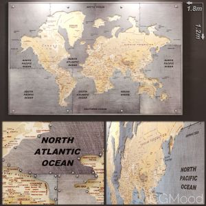 World Map Metal