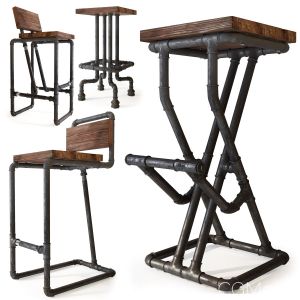 Bar Stool Made Of Pipes