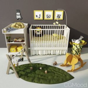 Ikea Children's Cot And Changing Table Solgul