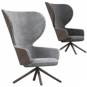 Hygge High Back 4 Leg Base Lounge Chair