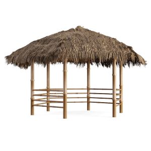 Bamboo Roof Beach Restaurant Shelter Gazebo