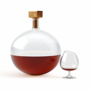 Decorative Decanter And Glass With Cognac