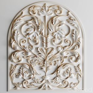 Decorative Plaster Moldings Flower 03