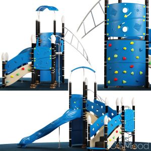 Kids Playground Equipment With Slide Climbing 01