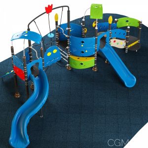 Kids Playground Equipment With Slide Climbing 09