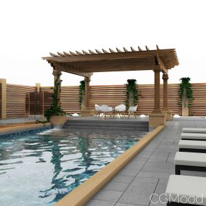 Pool and outdoor pergola