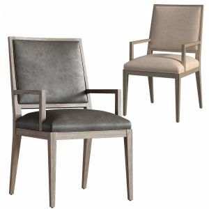 French Contemporary Square Leather Armchair