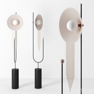 Floor Lamp With Hair By Adir Yakobi