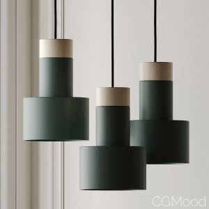 Forest Green Fild Radius Lamp