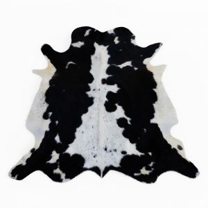 Cowhide Black And White Spotted Rug