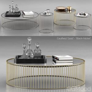 Caulfield Gold  Black Nickel Coffee Tables