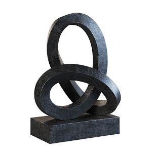 Rh Cast Metal Abstract Sculpture 4